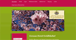 Desktop Screenshot of goldbaechel.de
