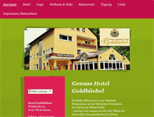 Tablet Screenshot of goldbaechel.de
